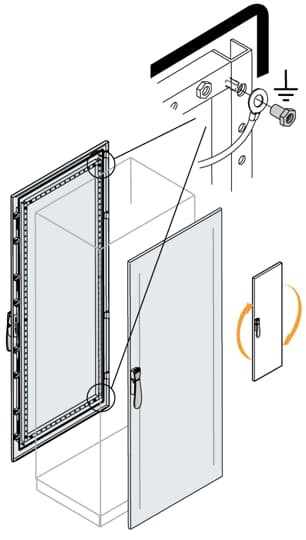 Düz Ön Kapı, 2200X1000 (IS2 - Dikili Tip Modüler Pano İçin (IP65))