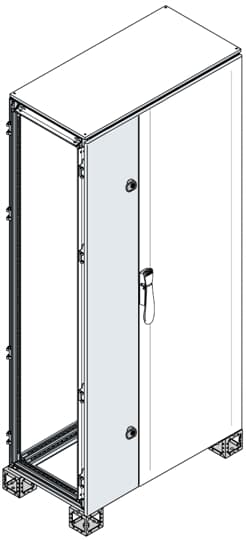 Düz Çift Kapı Uygulaması, 2200X200 (IS2 - Dikili Tip Modüler Pano İçin (IP65))