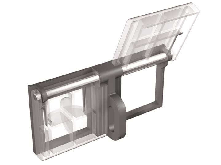 PLC Asma Kilit Aksesuarı (PLC E1.2 Açık pozisyonda kilitlenen asma kilit aksesuarı D=4mm)