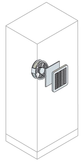 Filtreli fan - 230V, 10W, 23m3/h (Sıcaklık Kontrol Üniteleri IP54)